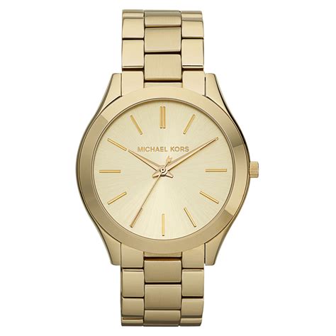 michael kors slim runway gold tone|michael kors matte black watch.